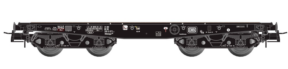 Artitec 20.284.23 - H0 - Schwerlastwagen SSy55, Rlmmps, DB, Ep. IV-V - Wagen 1